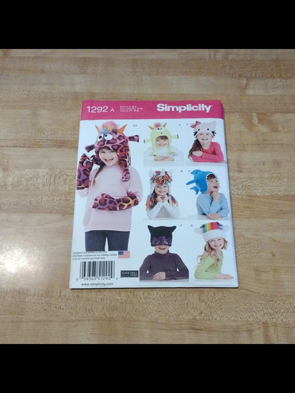 Lot of 3 Simplicity Kid Costume Patterns Clowns Vampires Pirates Animal Hats OOP